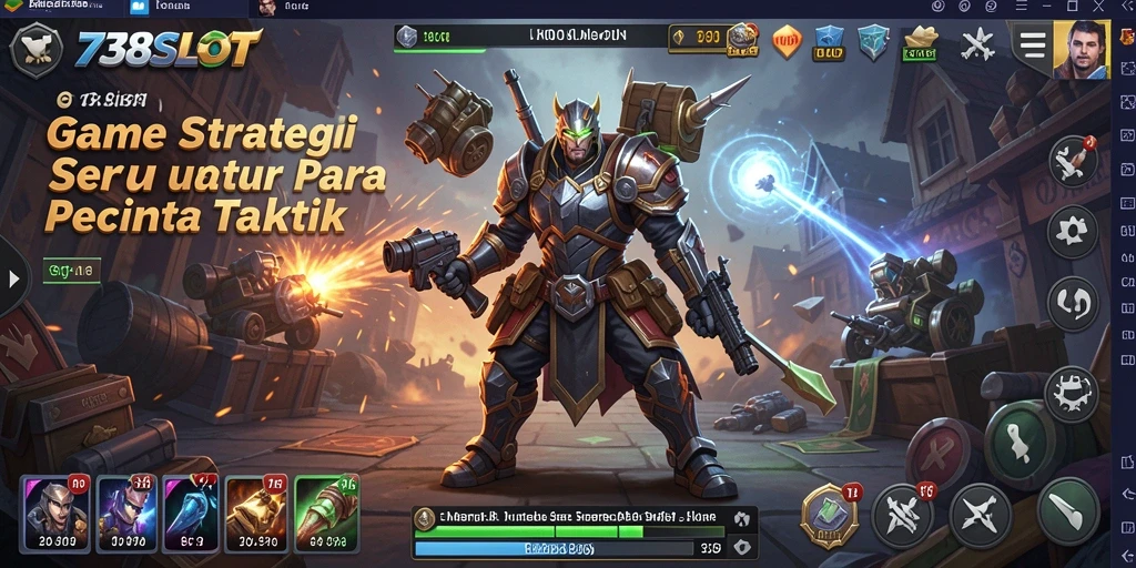 Tampilan gameplay strategis yang menegangkan di 738SLOT.