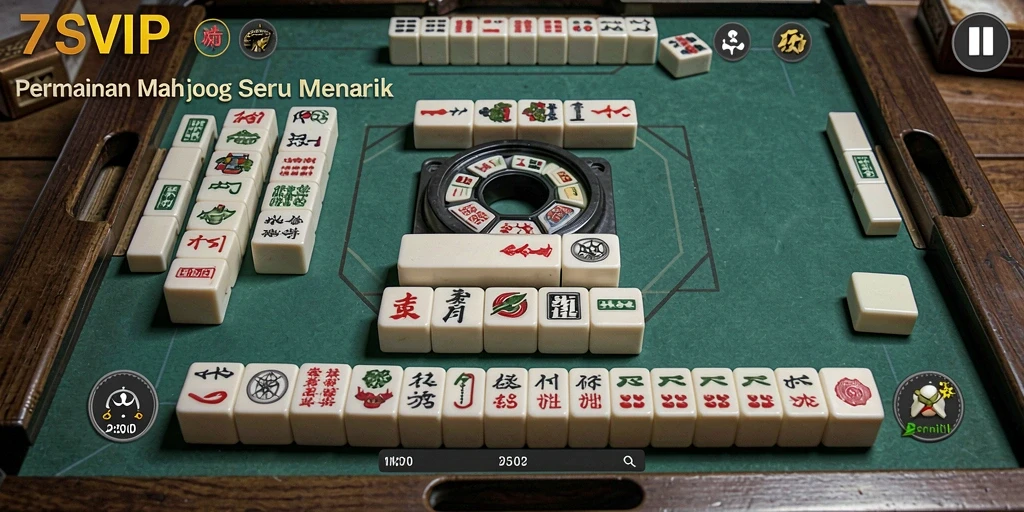 Screenshot 7SVIP menampilkan pengalaman gameplay Mahjong yang seru.