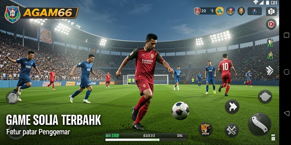 Tampilan gameplay AGAM66 yang mengagumkan dan mendebarkan saat pertandingan sepak bola.