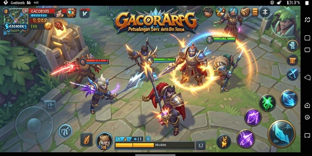 Screenshot gameplay GACOR305 menampilkan pertarungan seru di dunia fantasi.