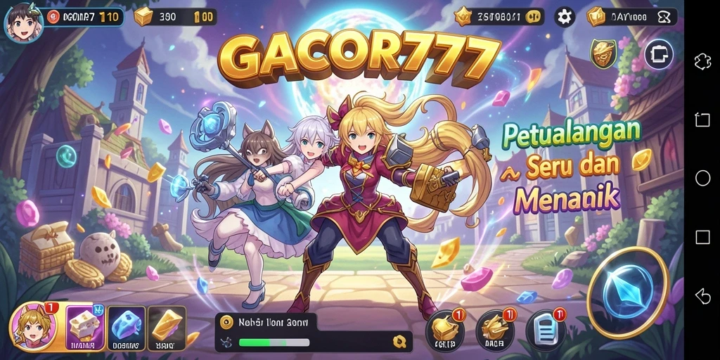 Tampilan menarik dari gameplay GACOR777 dengan karakter anime.