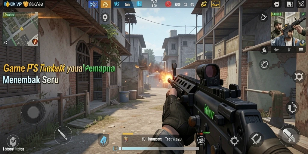 Screenshot HOKIVIP menampilkan gameplay FPS yang seru dan mendebarkan.