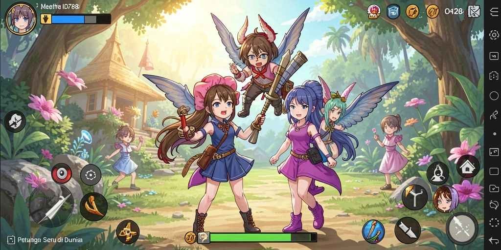 Tampilan utama gameplay ID6788 yang menampilkan karakter Anime.