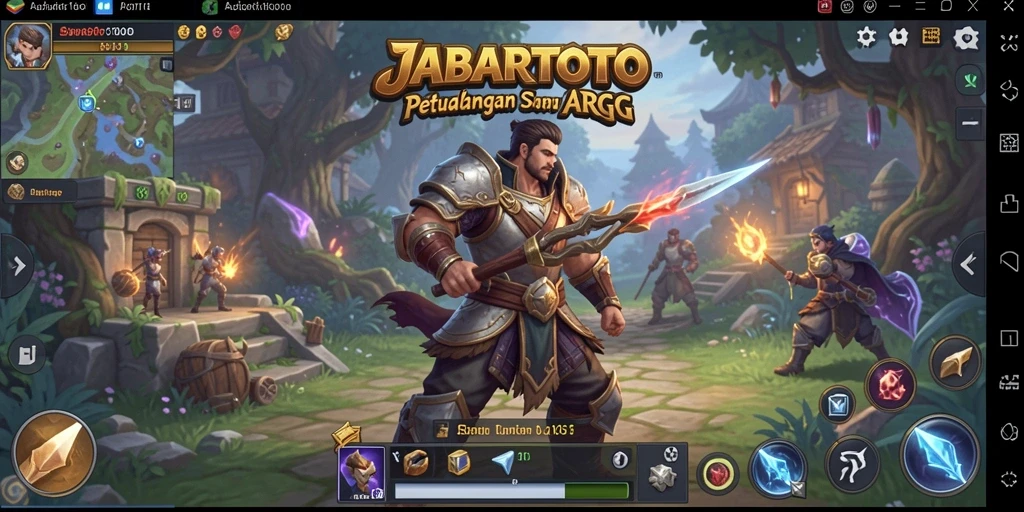 Tampilan seru gameplay ARPG dalam JABARTOTO dengan pertarungan yang dinamis.