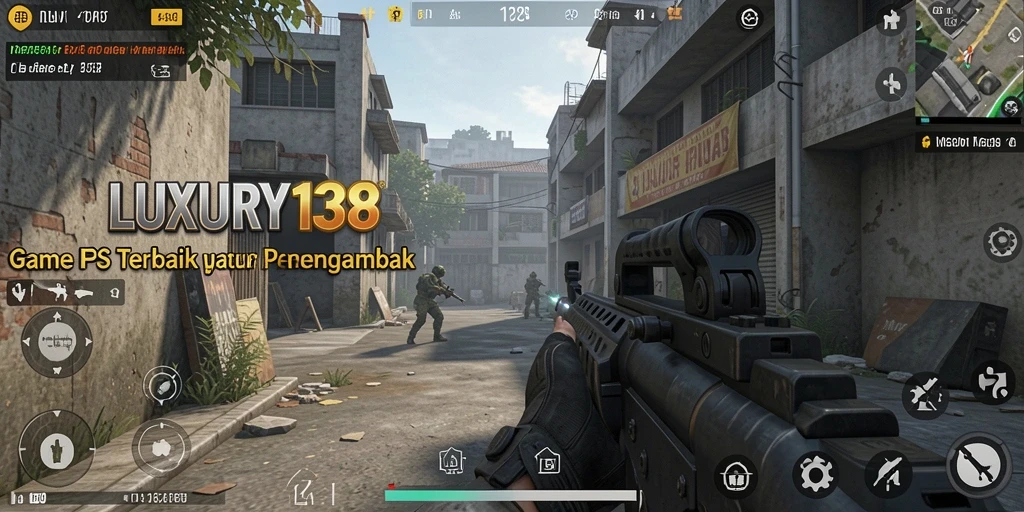 Screenshot gameplay LUXURY138 menampilkan pertempuran intens dalam mode FPS.