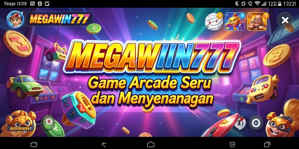 Tangkapan layar gameplay seru dari MEGAWIN777 di dunia Arcade.