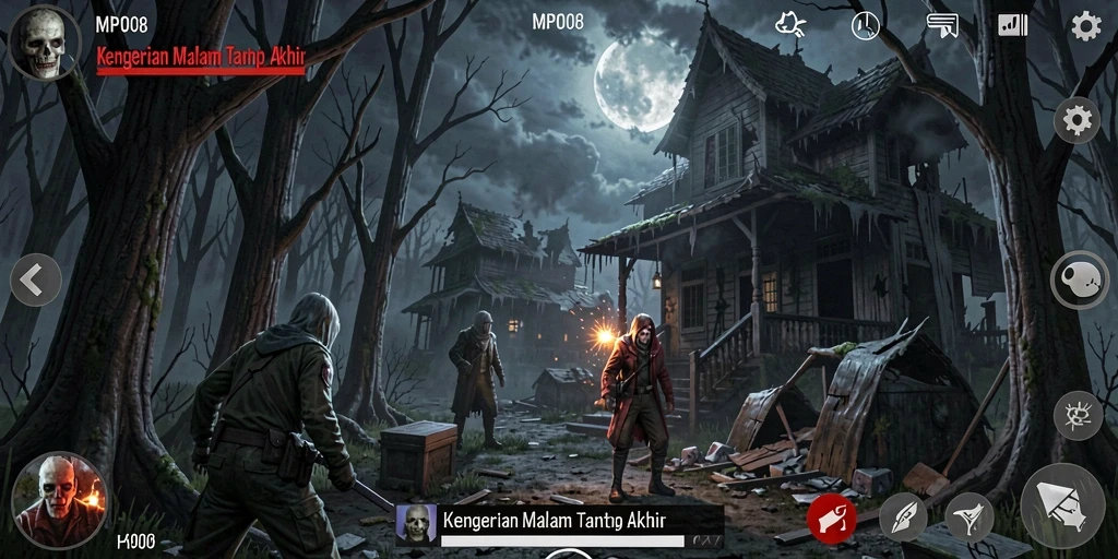 Screenshot MPO08 menampilkan momen mencekam di balik kegelapan.