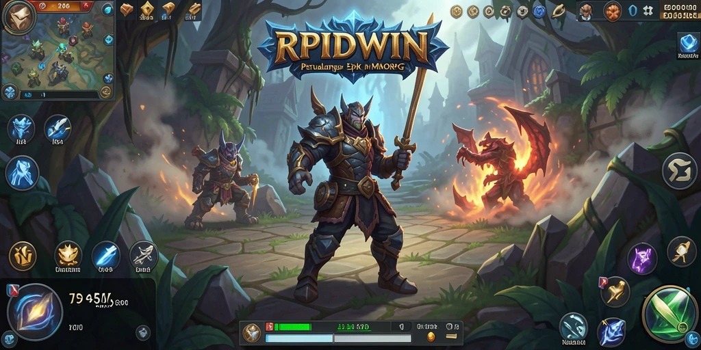 Tampilan gameplay epik dalam dunia RPIDWIN yang penuh aksi.