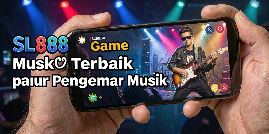 Tampilan gameplay SL888 dengan aksi musik yang seru.