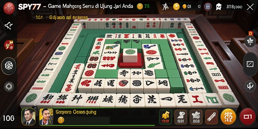 Screenshot gameplay SPY77 menampilkan tantangan menakjubkan di papan Mahjong.