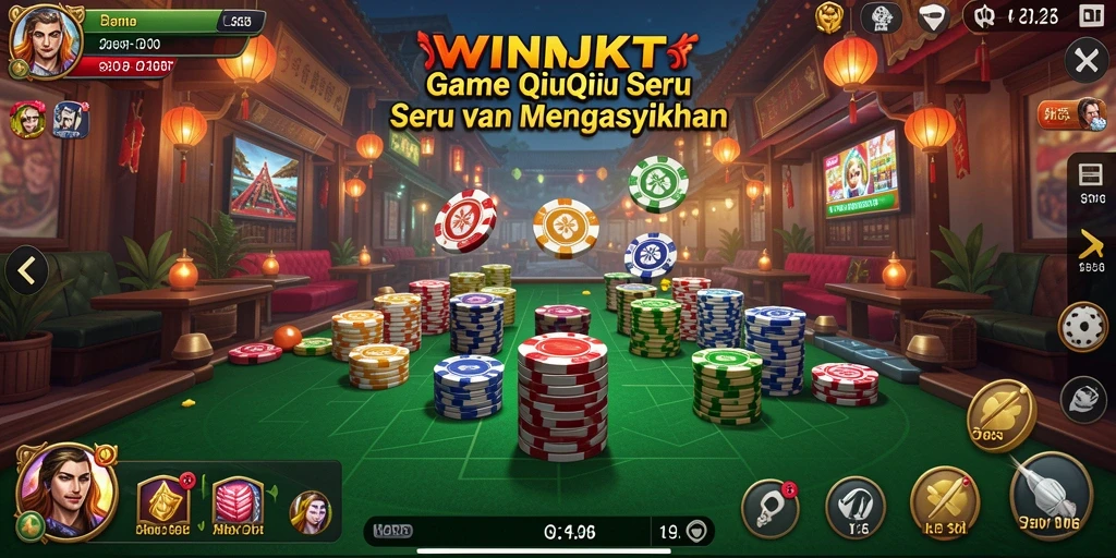 Tampilan gameplay seru di WINJKT yang menampilkan permainan QiuQiu.